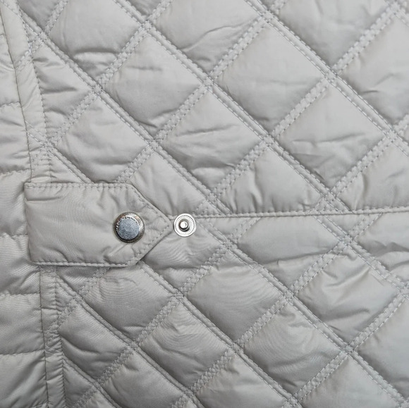 MARC New York Cream Beige Quilted Zip Up Collared Vest Woman Medium - Picture 10 of 10